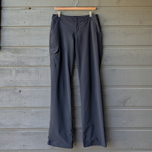Eddie Bauer Fleece Lined Black Straight Leg Cargo Pants Size 4 - Picture 1 of 8